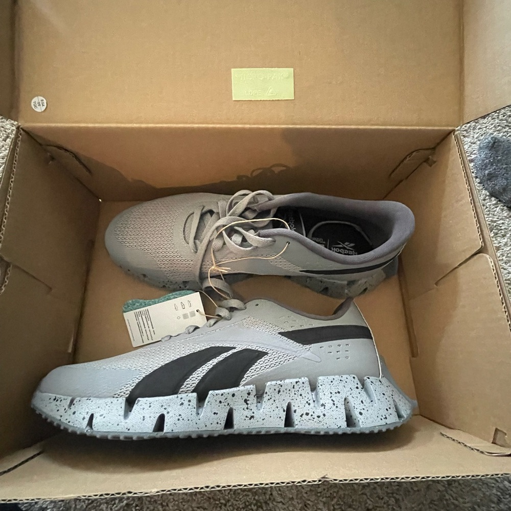 Reebok Men’s Zig Dynamica 2.0 Lace Up Grey/Black - Picture 7 of 10